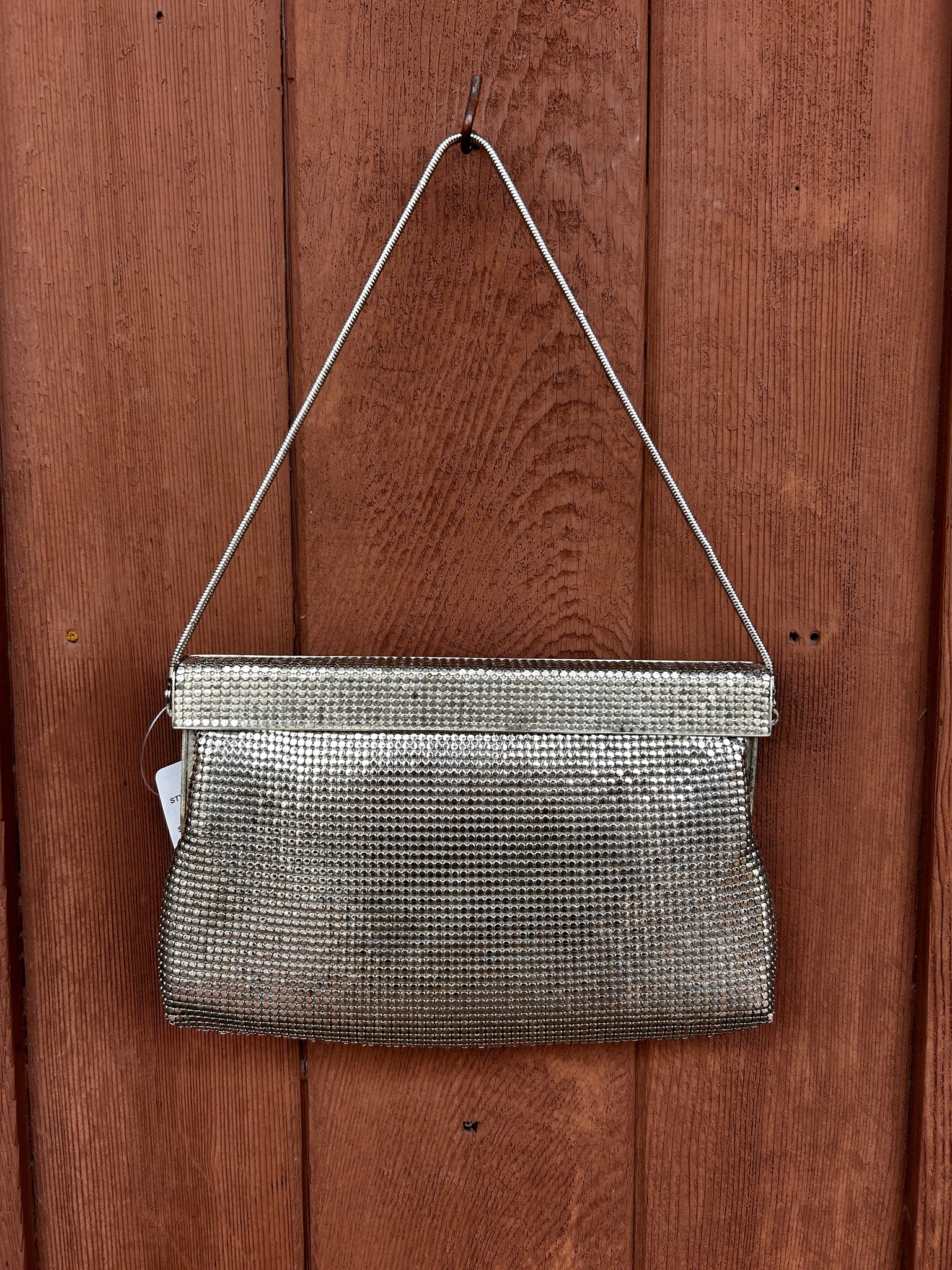 Pre-Owned - Vintage Silver Real Metal Chainmail Clutch