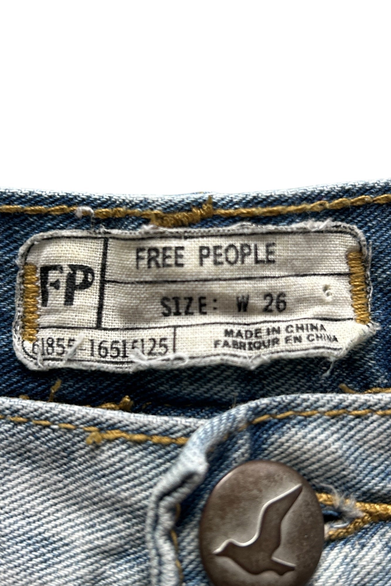 Pre-Owned Free People Crochet Lace Denim Shorts