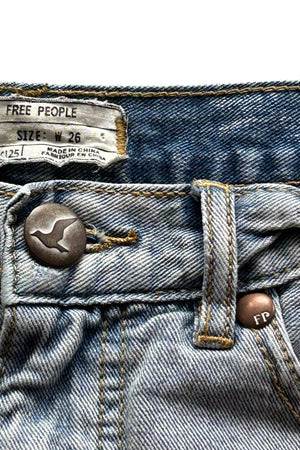 Pre-Owned Free People Crochet Lace Denim Shorts