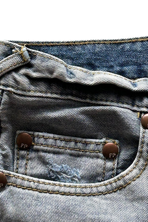 Pre-Owned Free People Crochet Lace Denim Shorts
