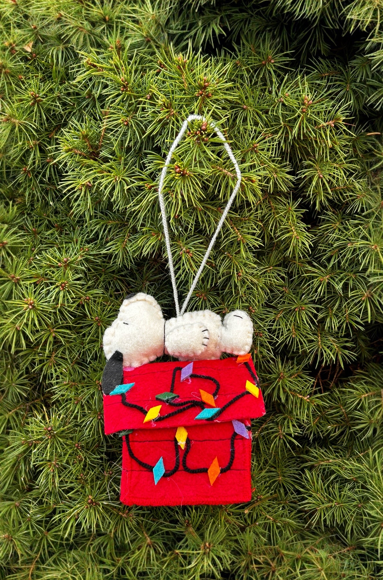 Cozy Christmas Snoopy Felt Ornament