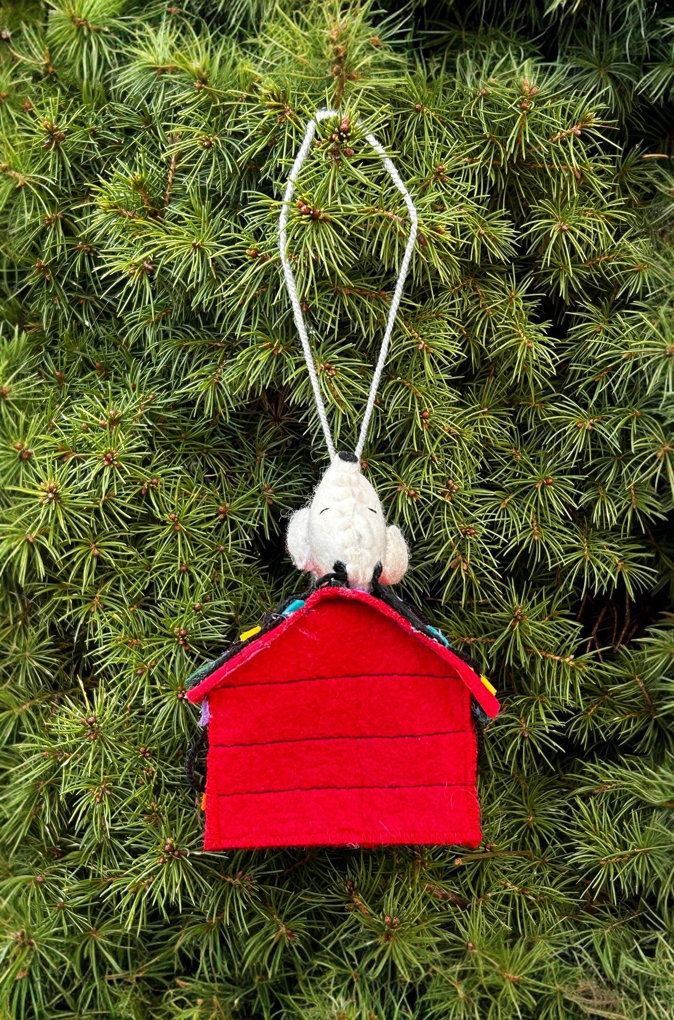 Cozy Christmas Snoopy Felt Ornament