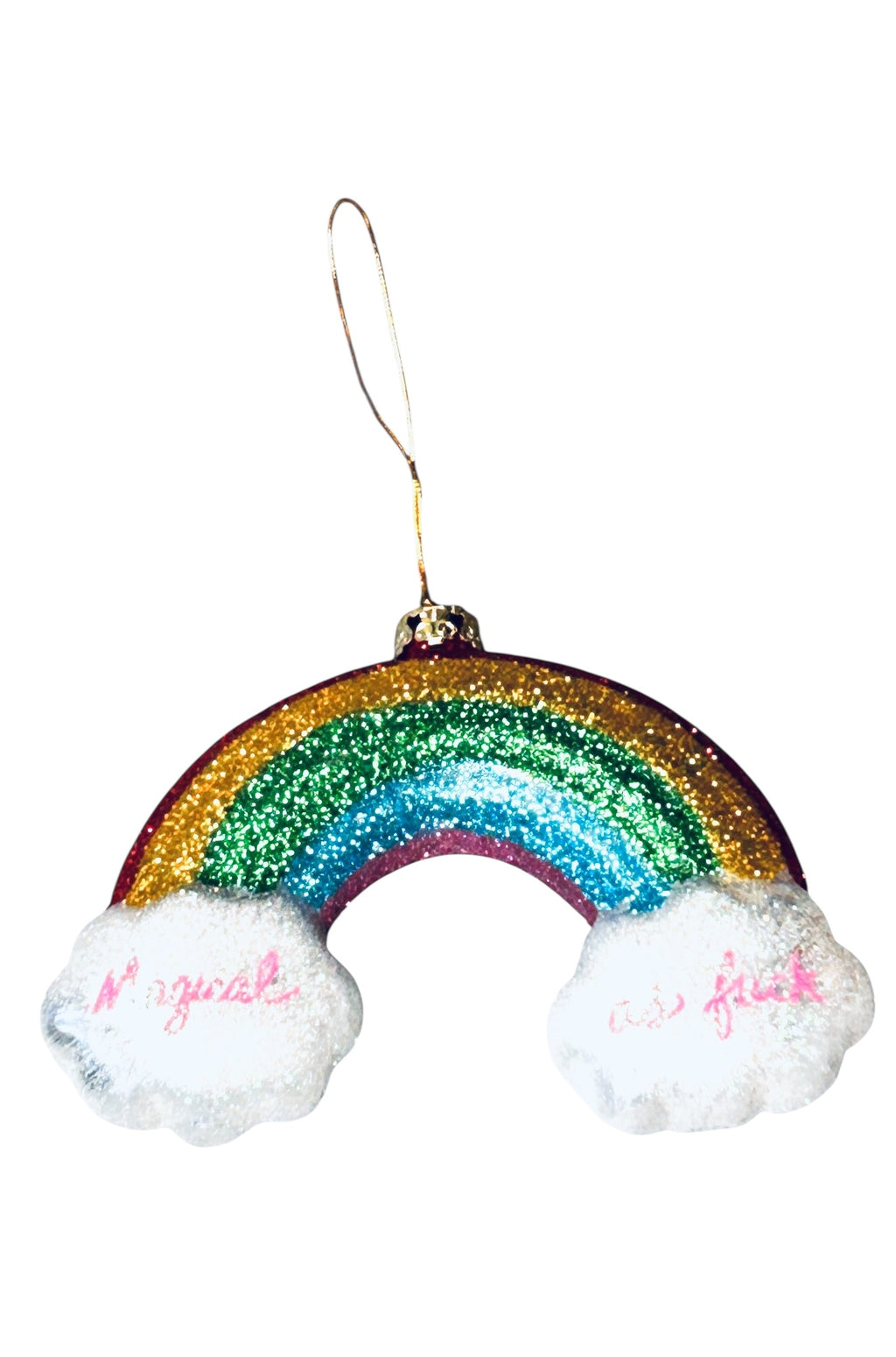LGBTQ+ Magical As F**K Glitters Rainbow Glass Ornament