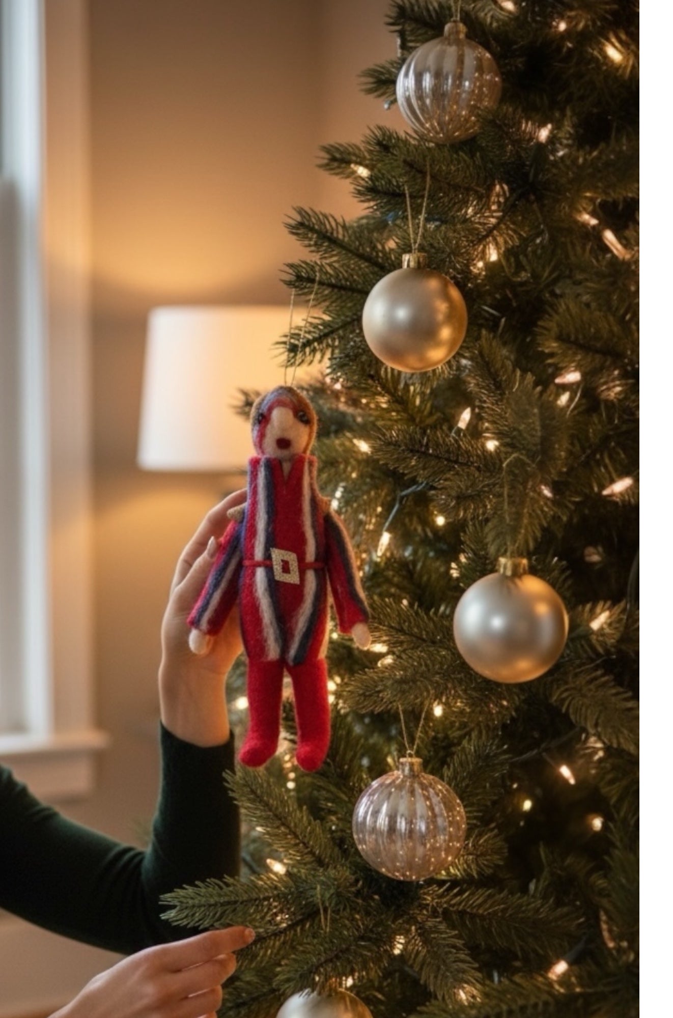 David Bowie “Aladdin Sane” Felt Ornament