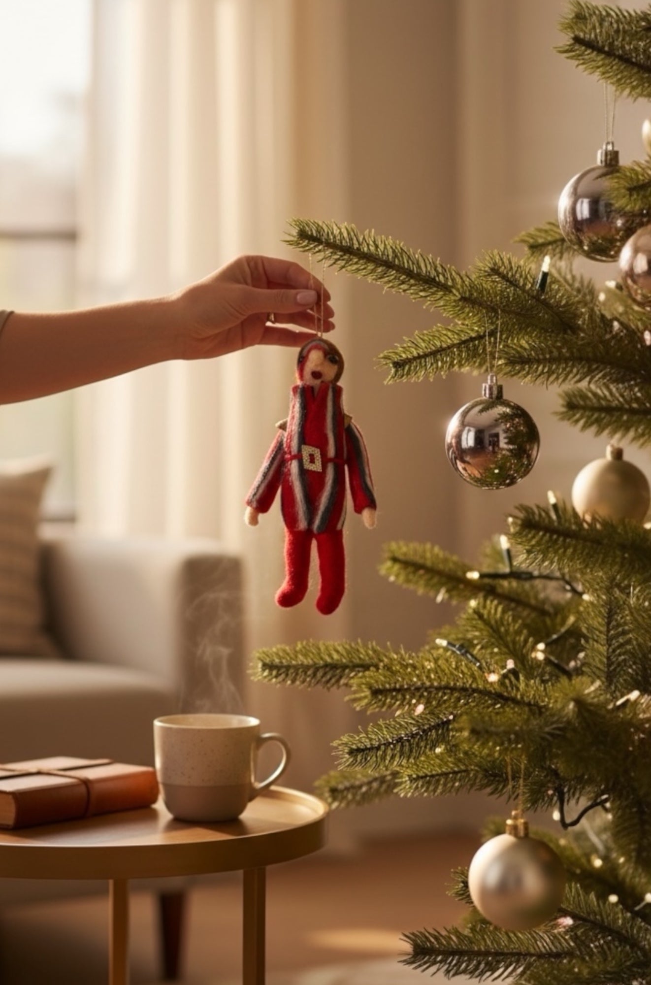 David Bowie “Aladdin Sane” Felt Ornament