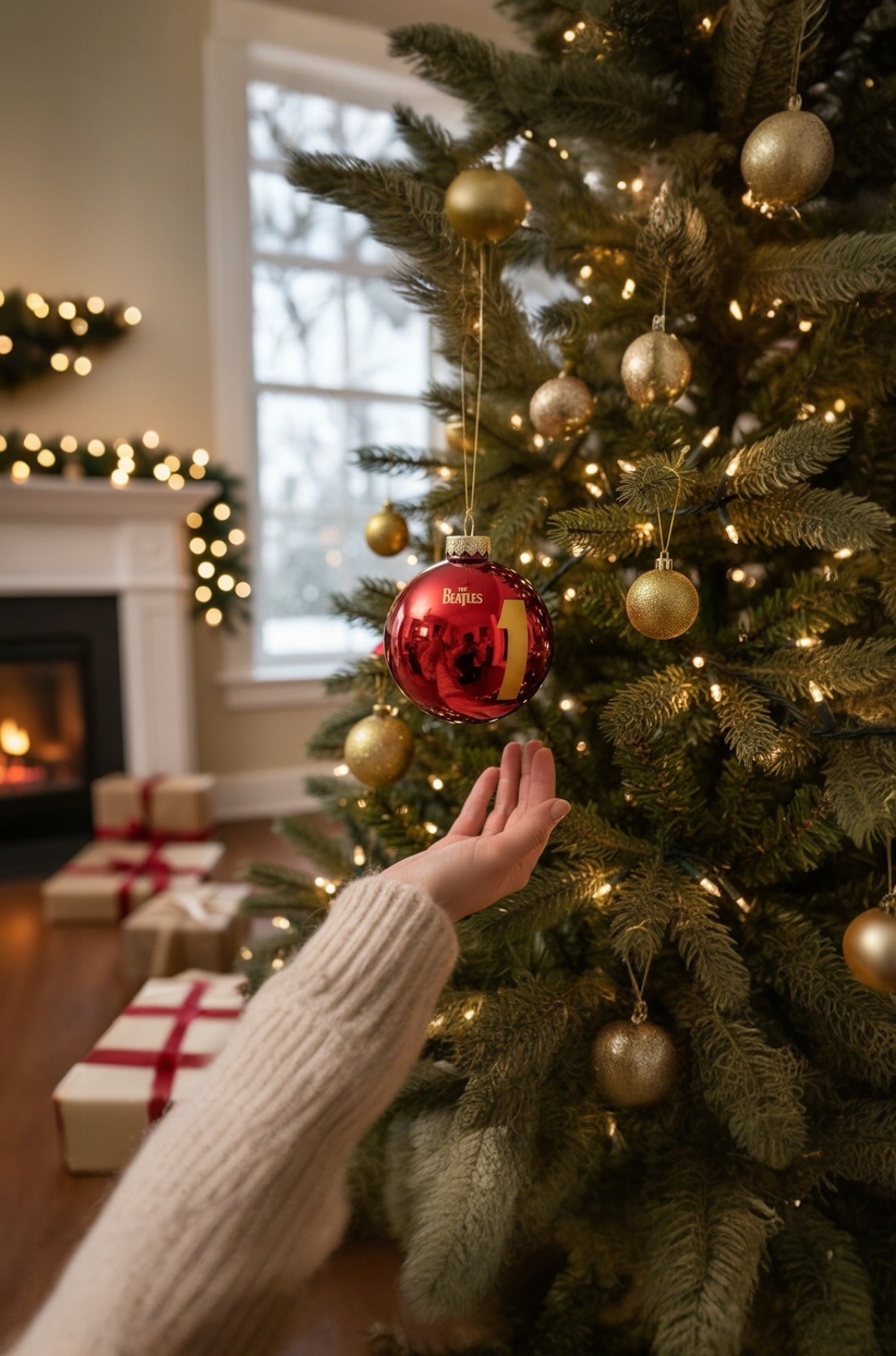 The Beatles “1” Handcrafted Glass Christmas Ornament