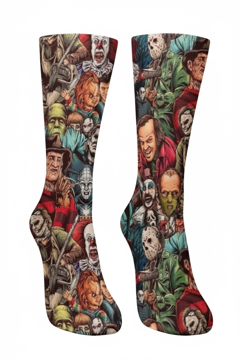 Horror Collages Socks
