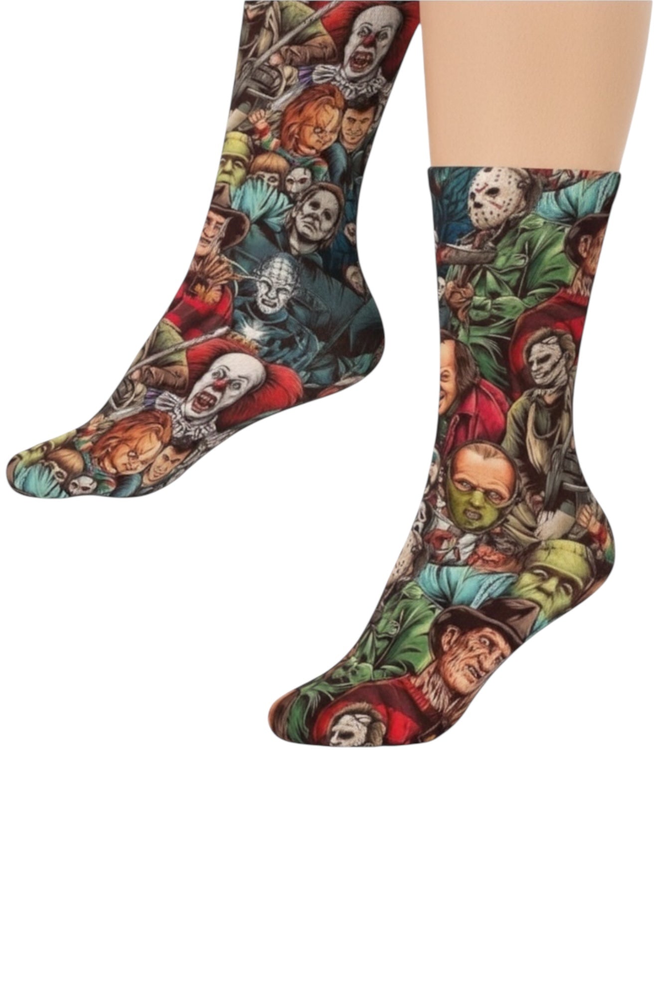 Horror Collages Socks