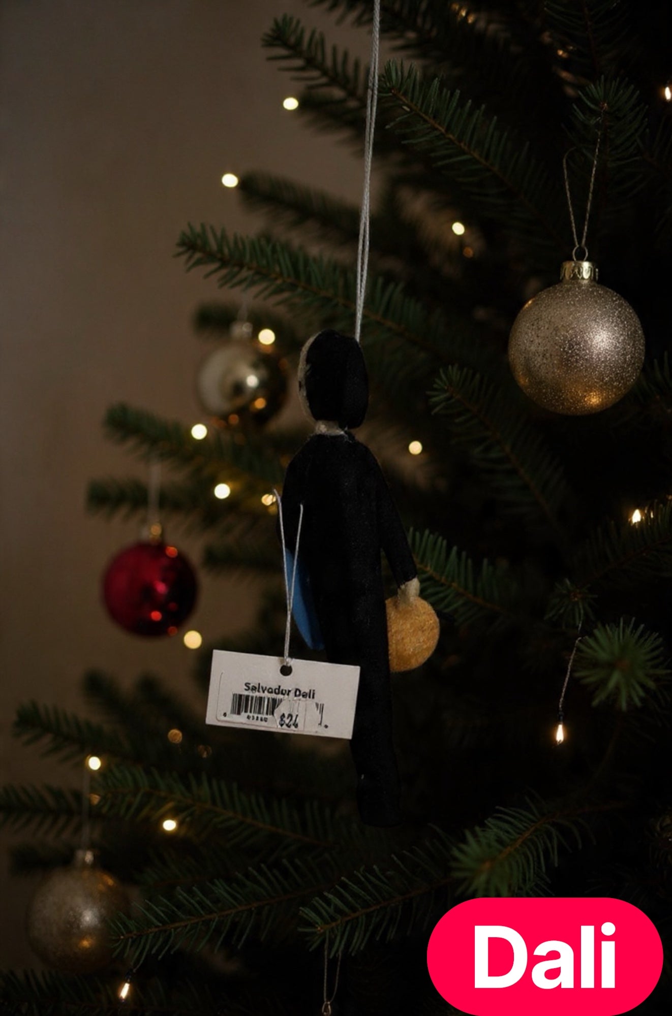 Salvador Dalí Felt Ornament