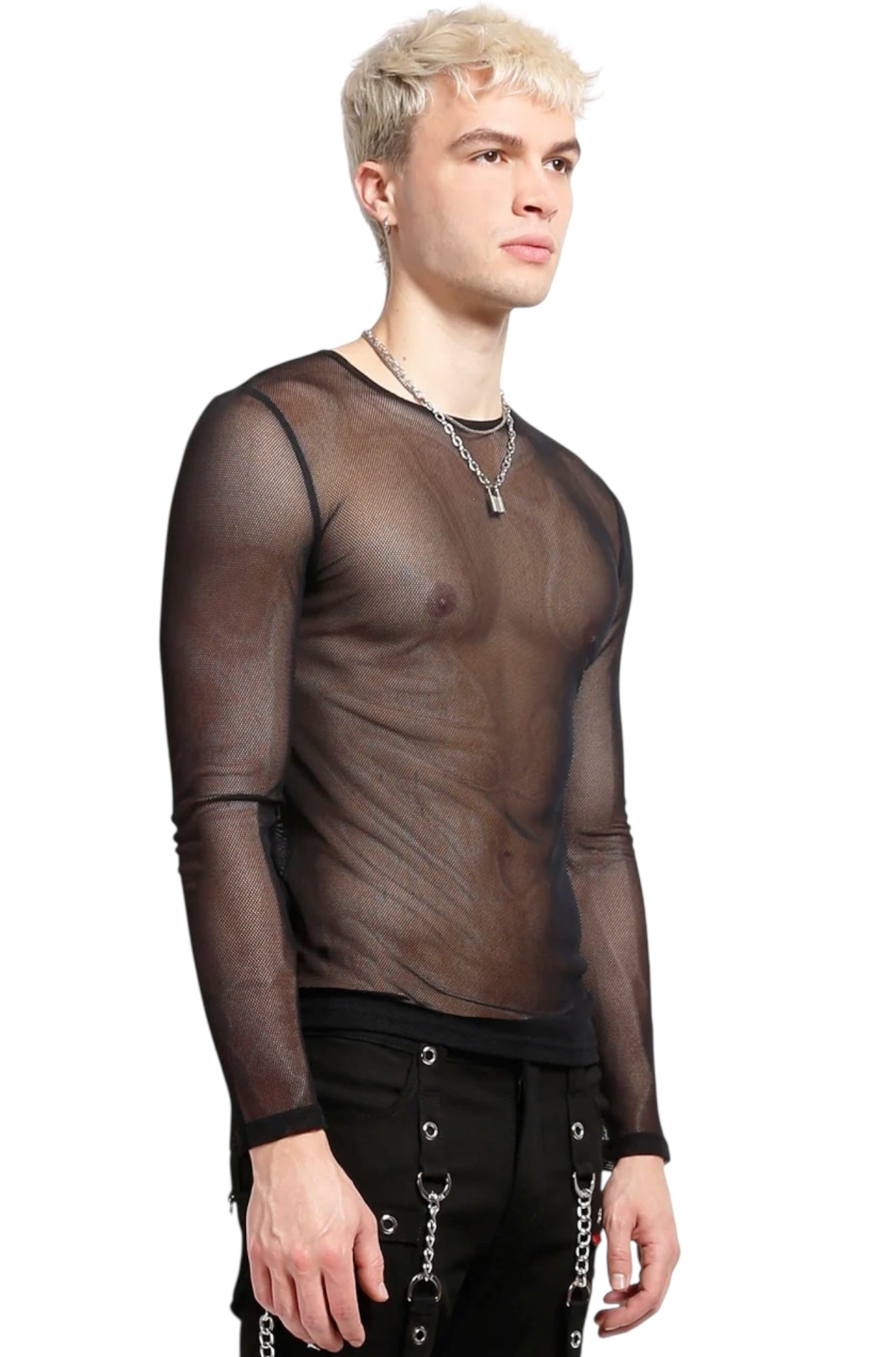 Tripp NYC - Men’s Long Sleeve Fishnet Top
