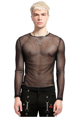 Tripp NYC - Men’s Long Sleeve Fishnet Top