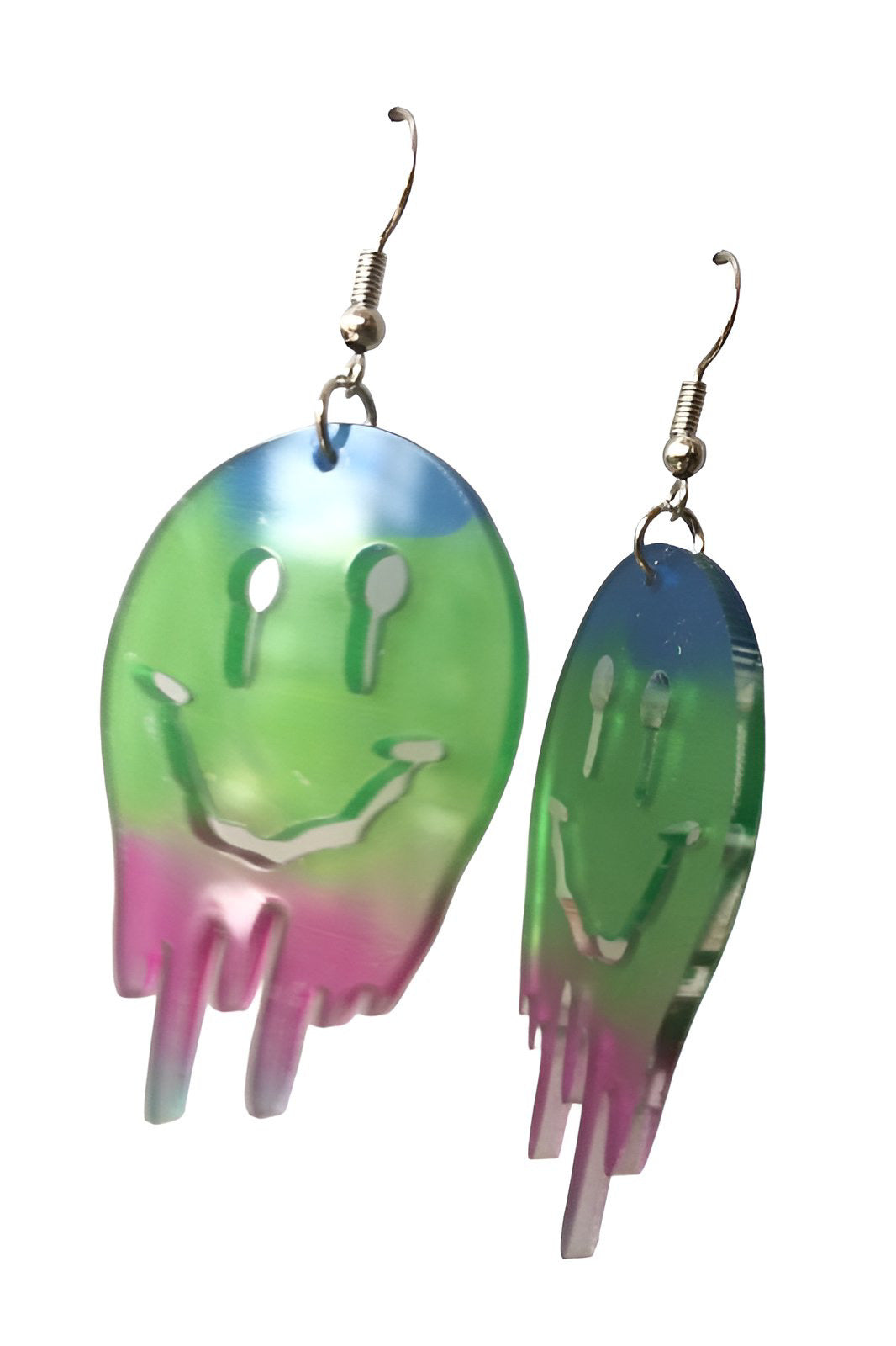 Droppy Smiley Face Acrylic Earrings