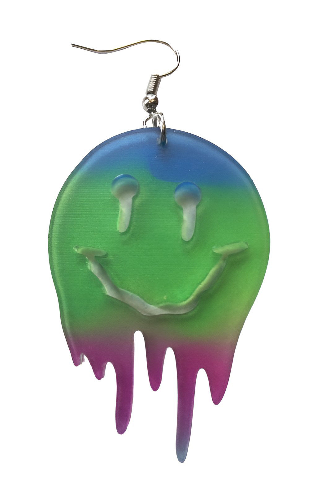 Droppy Smiley Face Acrylic Earrings