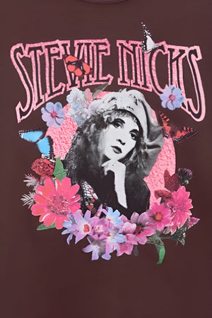 Daydreamer LA - Stevie Nicks Flower Collage Ringer Tee