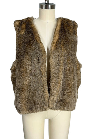 Ameri VINTAGE - 【新品】AMERI アメリ / ASYMMETRY FUR VEST Aerie Faux Fur Vest Pre-Loved | Recycled Polyester | Size Medium
