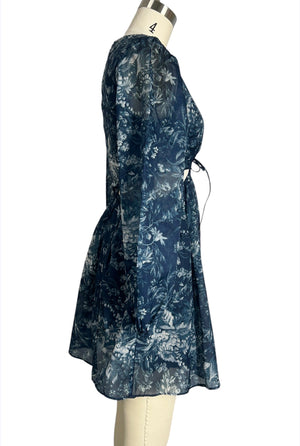 Abercrombie & Fitch Pre-Loved Floral Cutout Mini Dress | Sheer Sleeve Abercrombie & Fitch Pre-Loved Floral Cutout Mini Dress | Sheer Sleeve