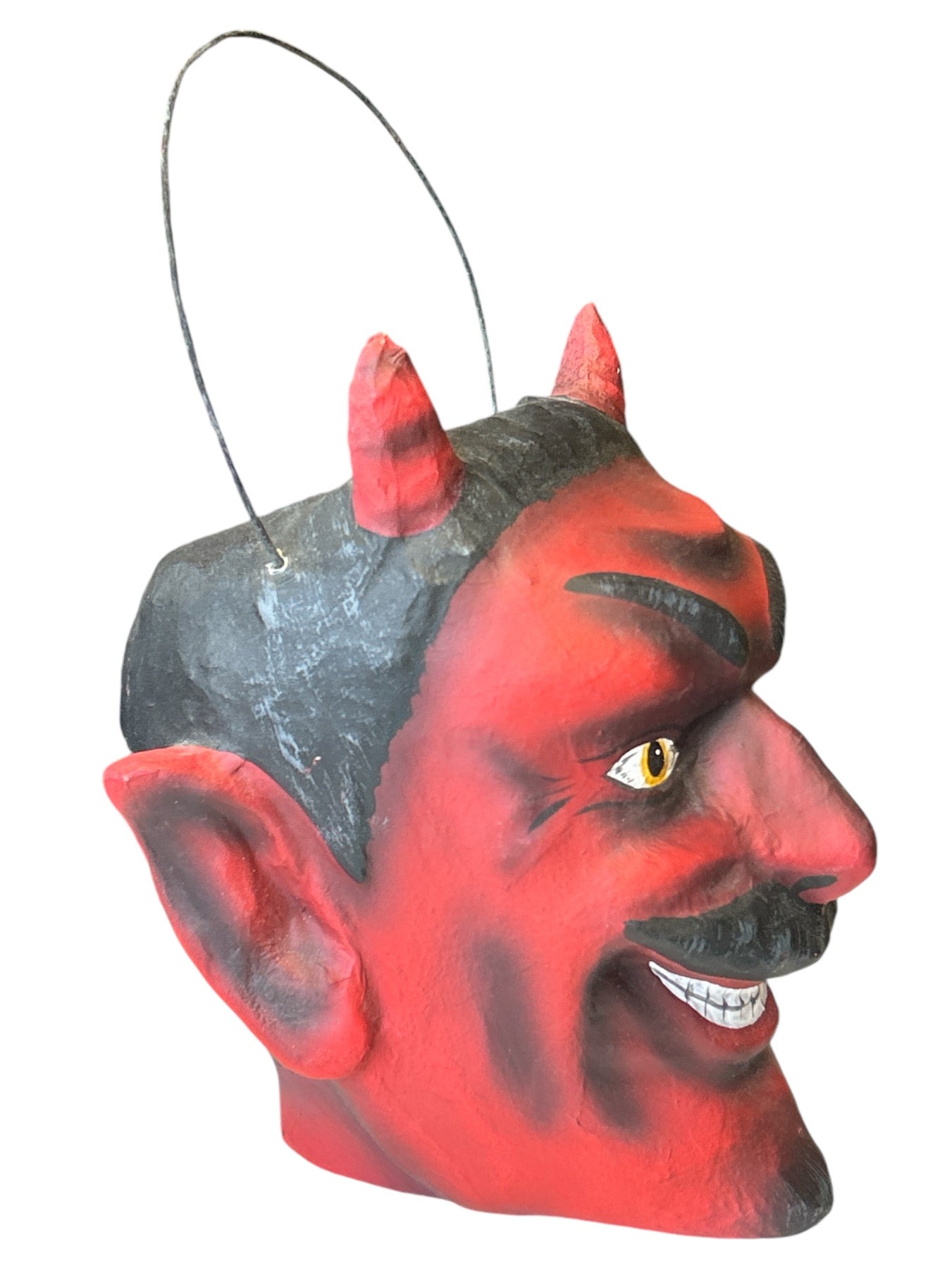 Cody Foster - MISCHIEVOUS Red/Black Stripes Horns DEVIL BUCKET