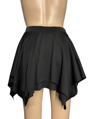 Lilith Asymmetric Double Layered Mini Skort