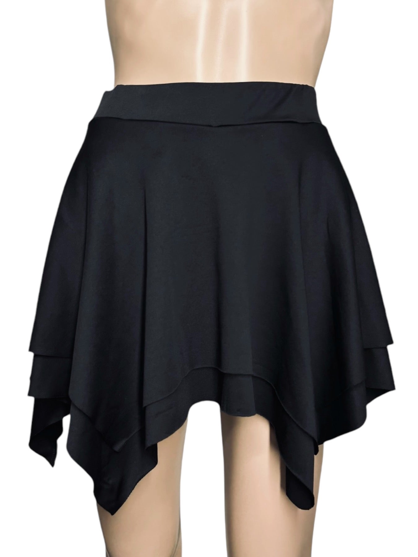 Lilith Asymmetric Double Layered Mini Skort