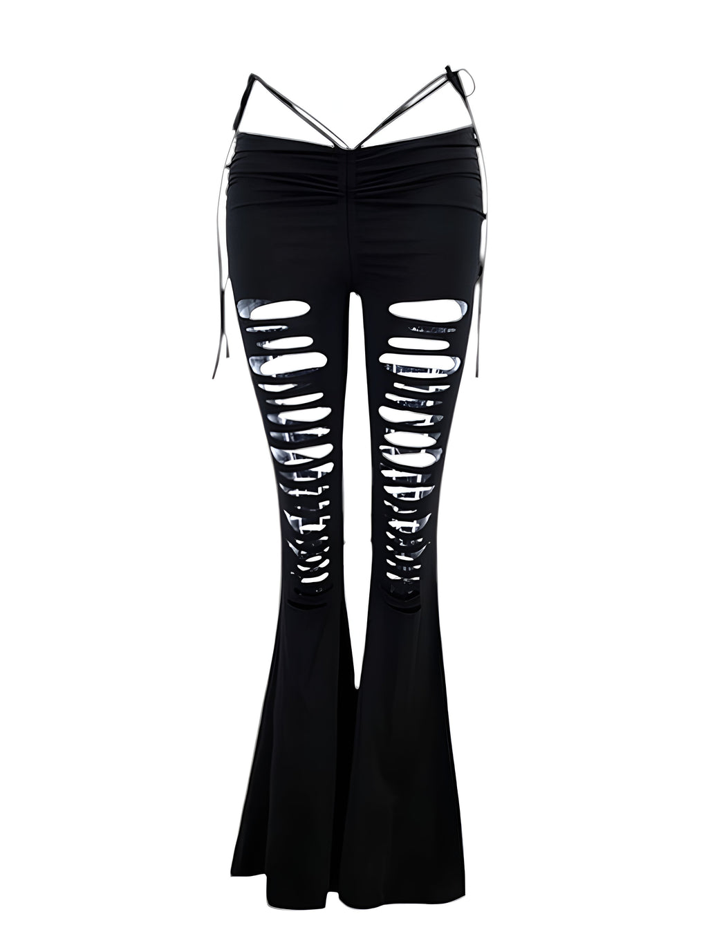 Kimberly Slashed Low Rise Jersey Flare Pants