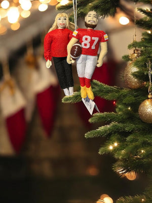 Taylor Swift & Travis Kelce Felt Ornament