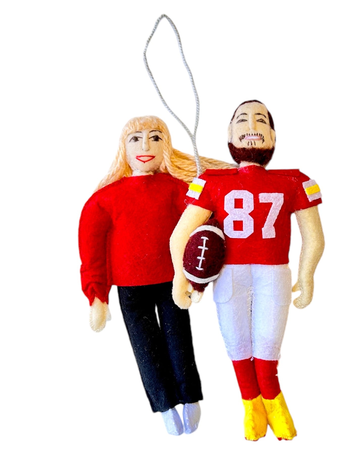 Taylor Swift & Travis Kelce Felt Ornament