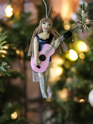 Taylor Swift with Guitar Felt Ornament