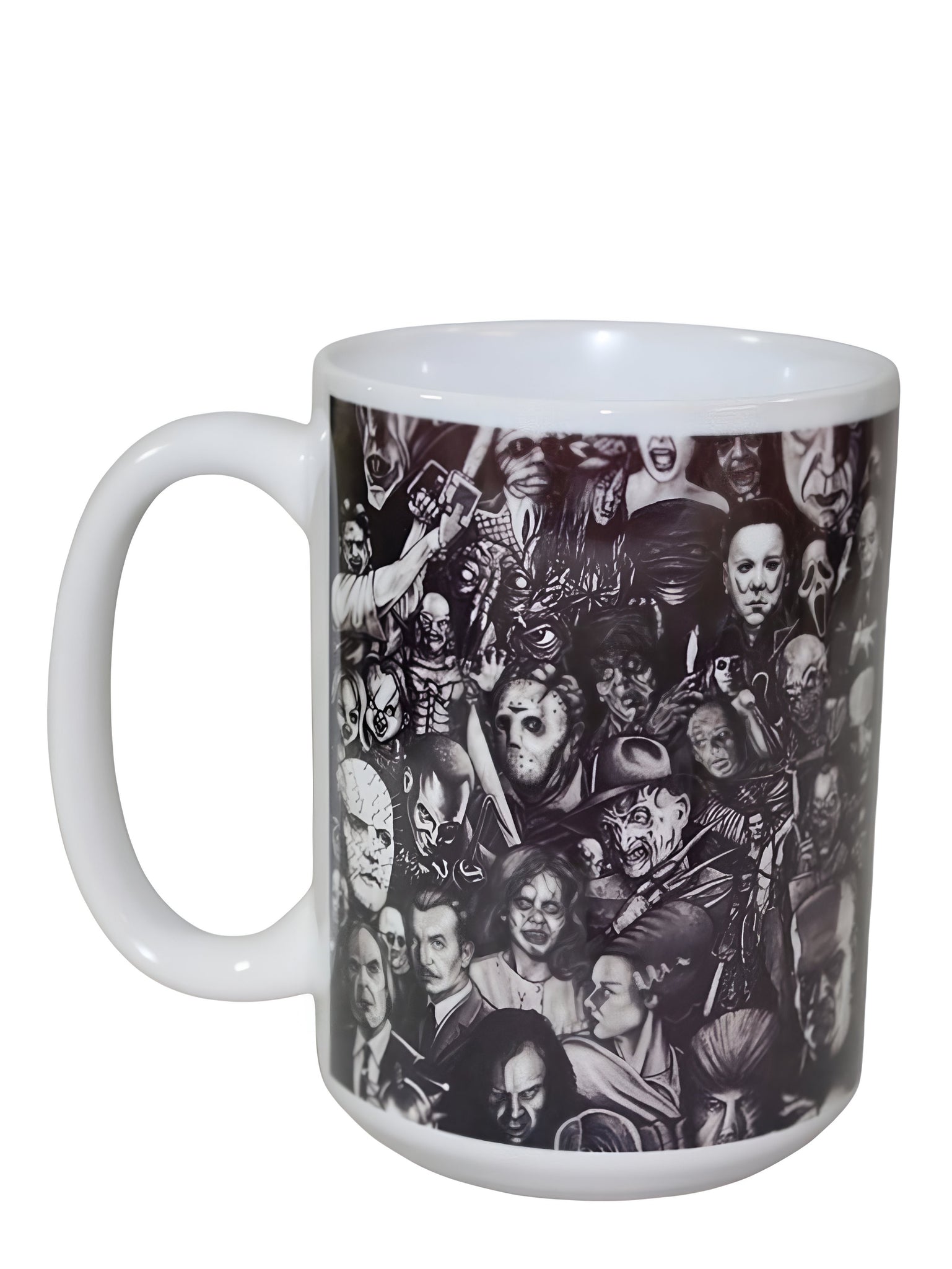 Classic Monster Horror Movie Collage Ceramic Mug