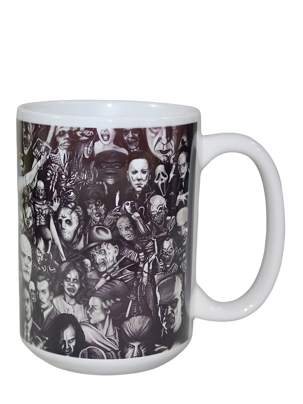 Classic Monster Horror Movie Collage Ceramic Mug