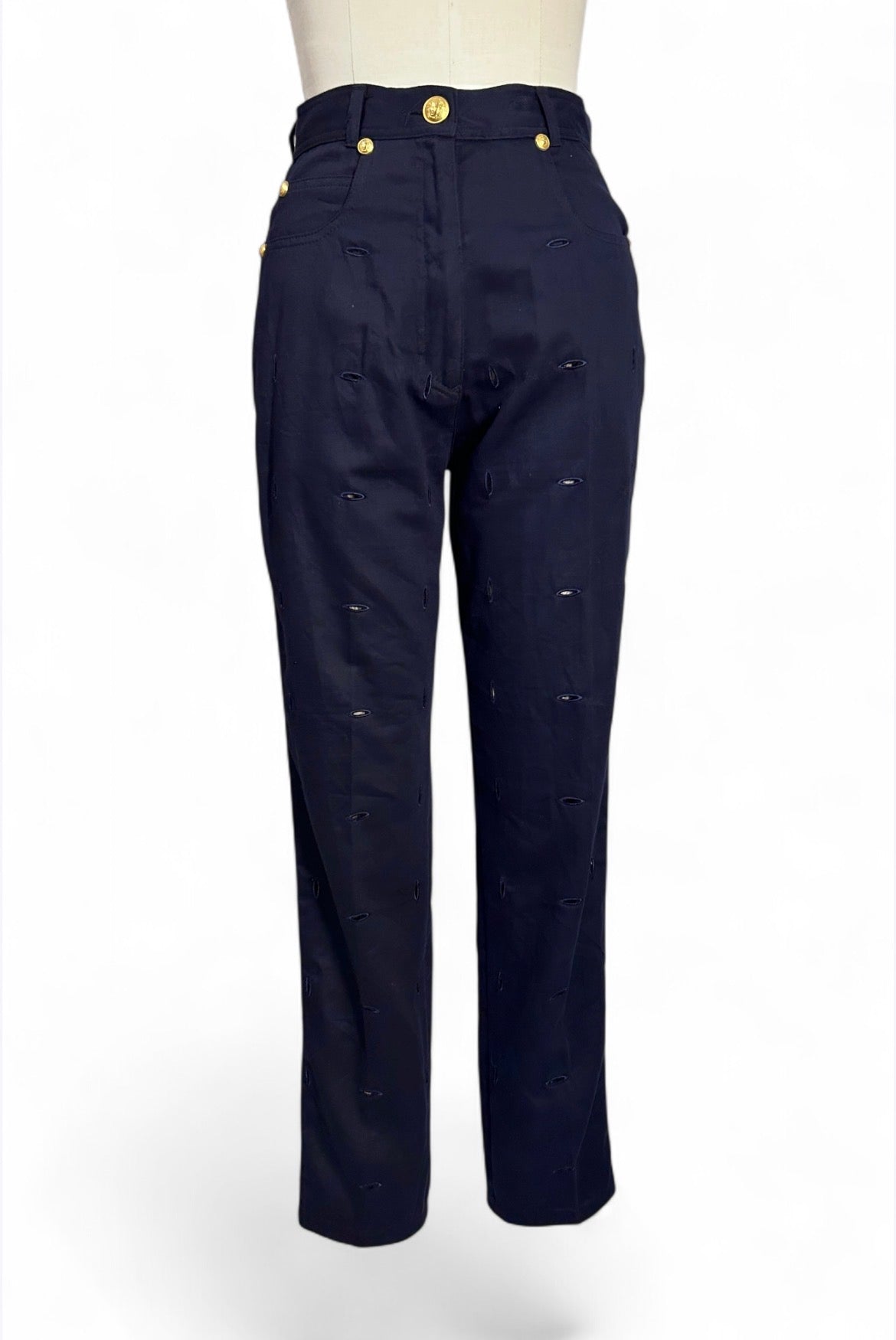 Vintage Gianni Versace Cutout Embroidered Jeans – Thirteen Vintage