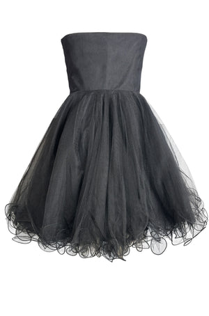 Pre-Owned Windsor Black Tulle Peacock Formal Dress | Hand Beaded | Size 10 Thirteen Vintage Pre-Owned Windsor Black Tulle Peacock Formal Dress | Hand Beaded | Size 10 Thirteen Vintage