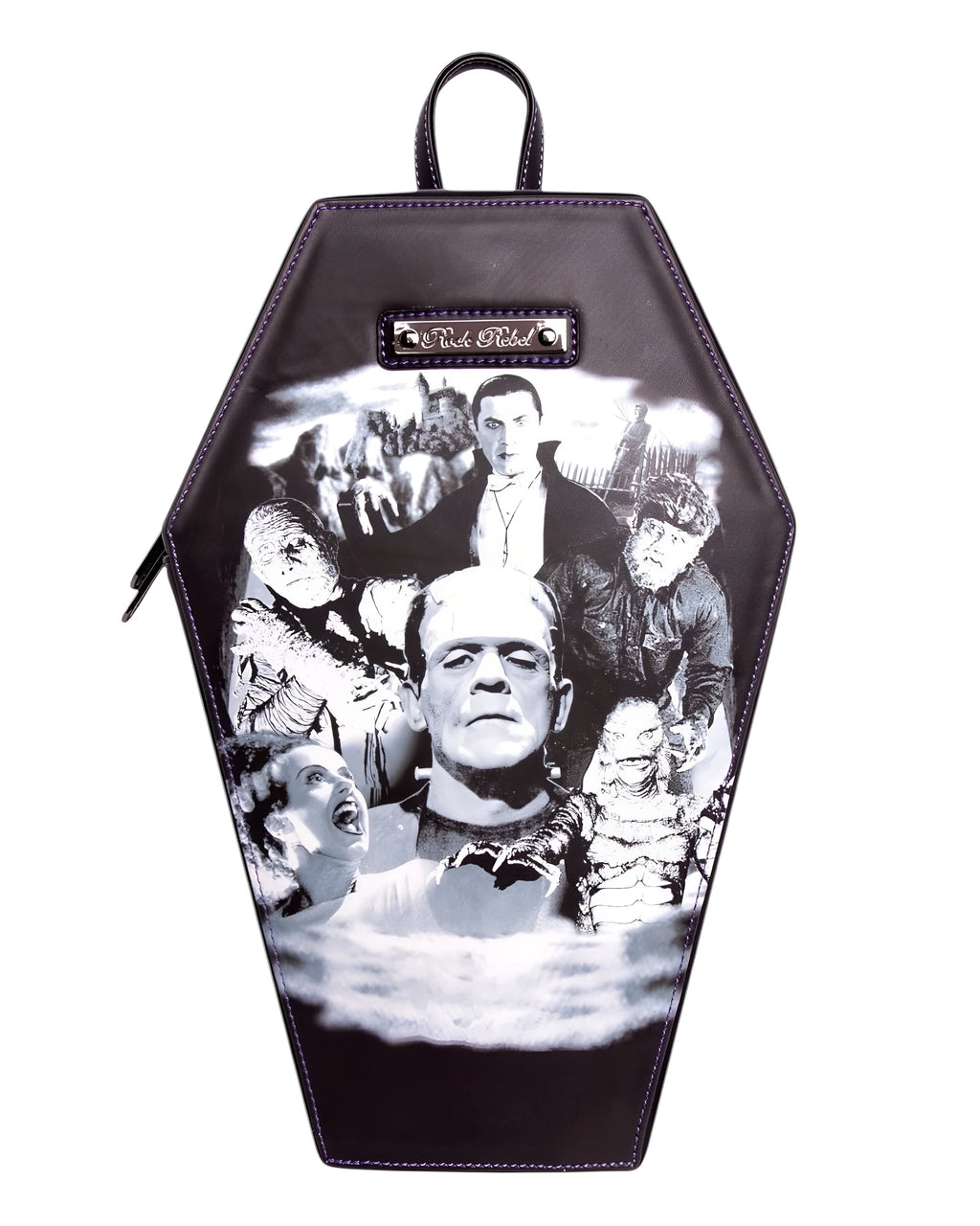 Rock Rebel - Monster Collage Coffin Backpack