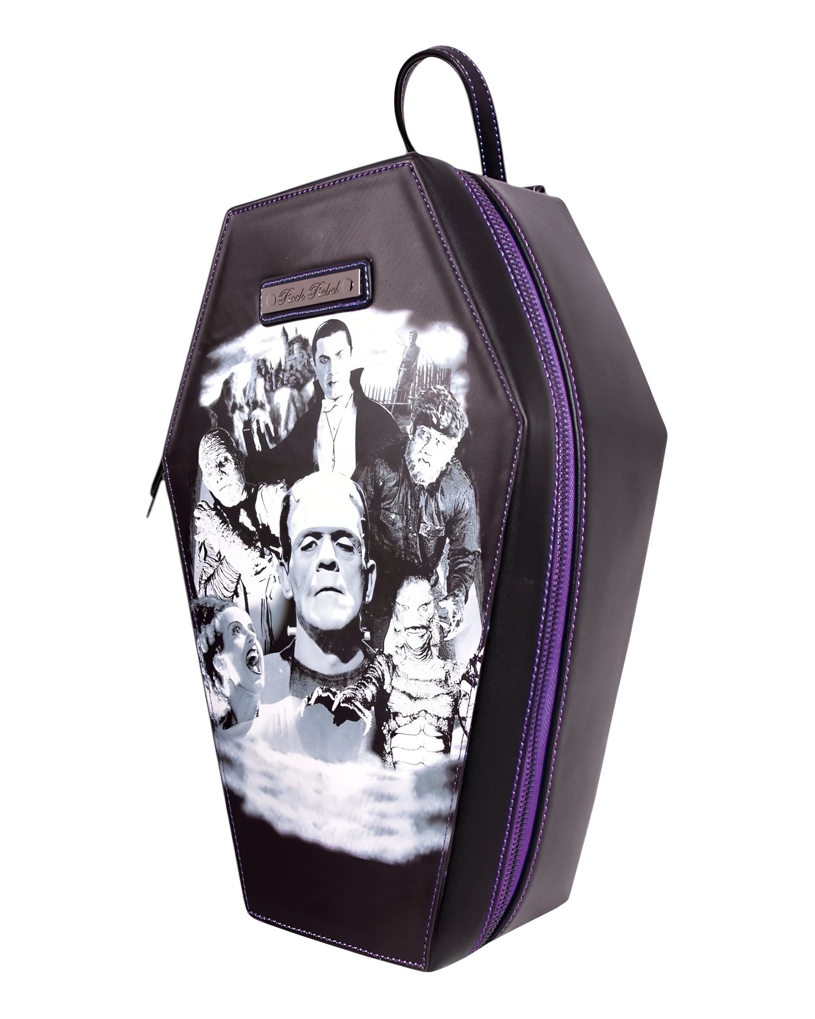 Rock Rebel - Monster Collage Coffin Backpack