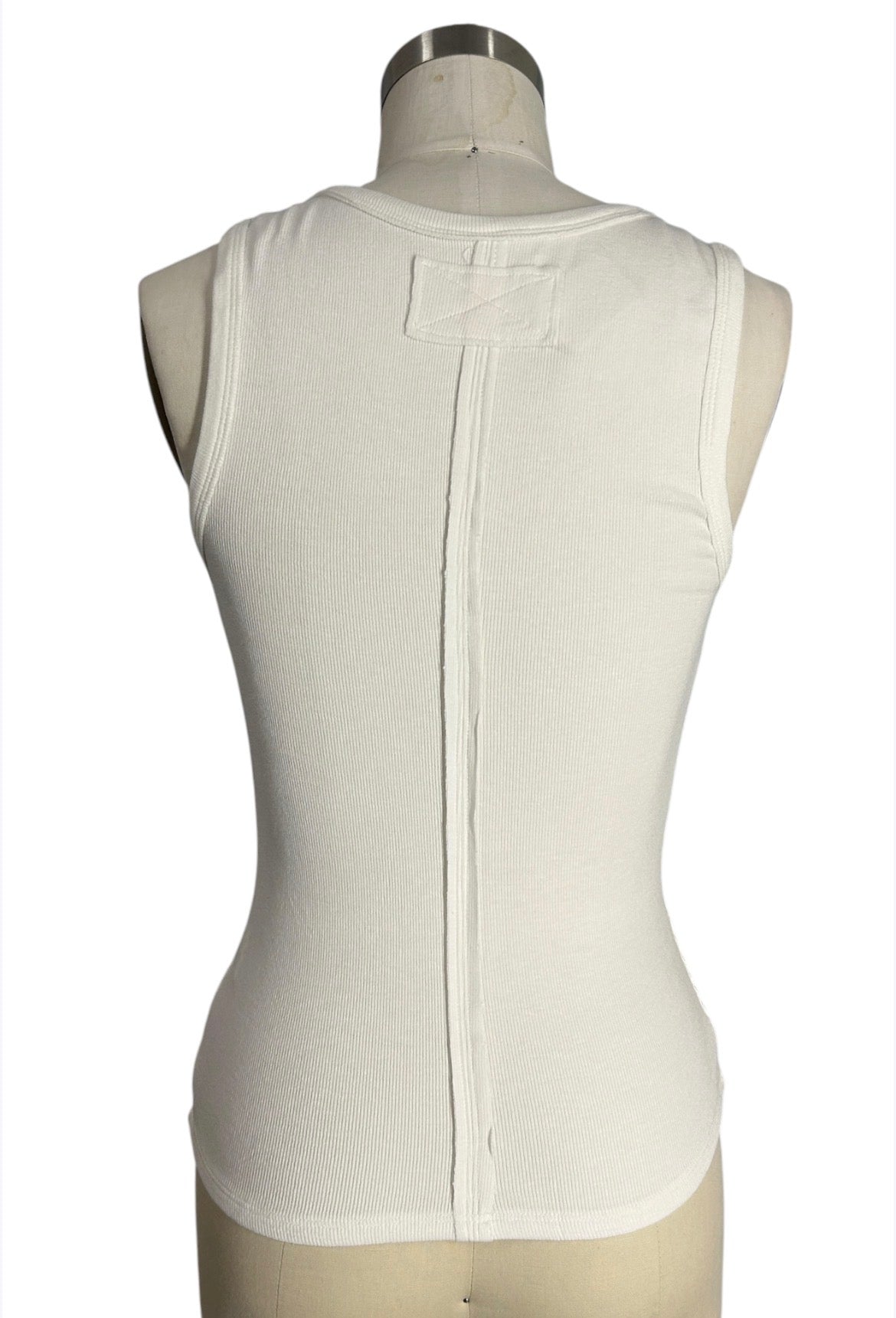 Endless Summer White Ribbed Tank Top | Thirteen Vintage