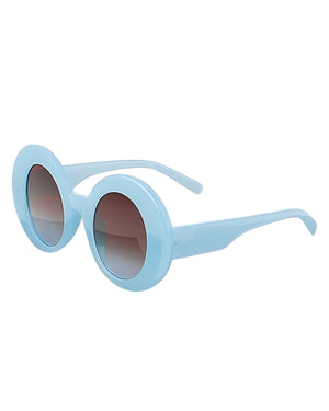 Lilian Thick Round Frame Tinted Sunglasses