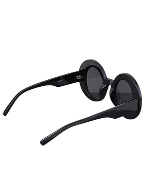 Lilian Thick Round Frame Tinted Sunglasses