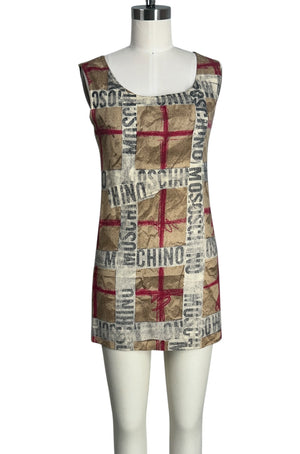 moschino mini dress Vintage 1990s Moschino Wool Mini Dress | EU Size 44