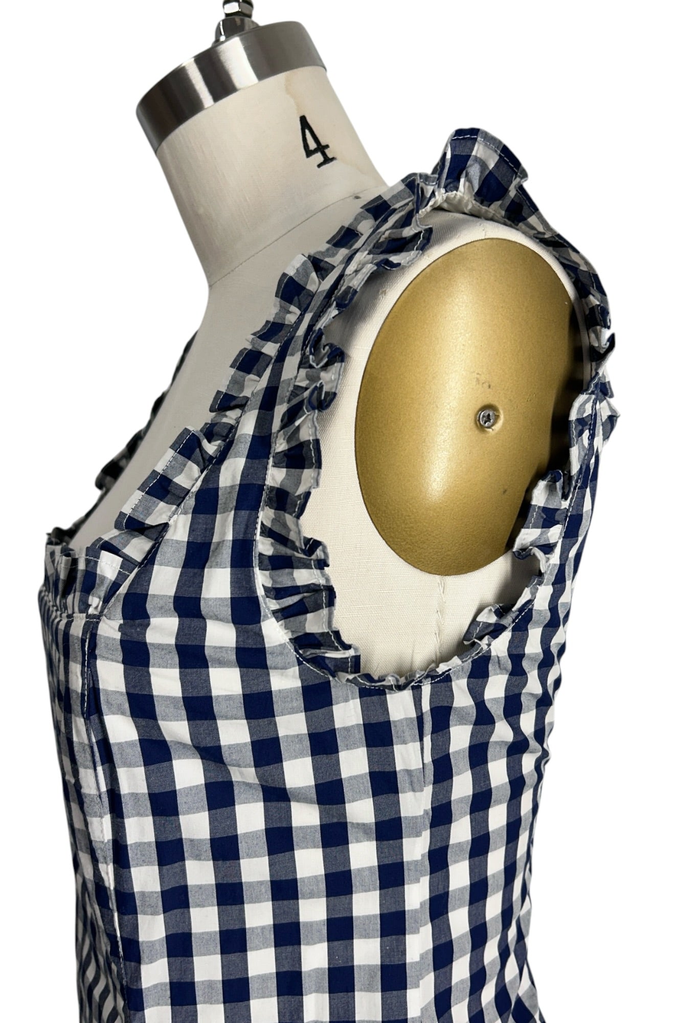 J.Crew Gingham Dress | Ruffle Straps, Smocked Back