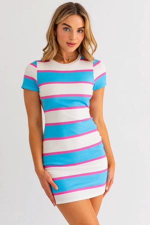 Vera Stripe Patterned Knit Dress