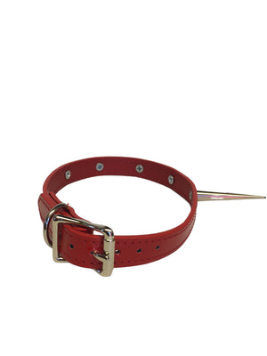 ( Unisex ) Stacy Cone Spikes Vegan Patent Leather Choker