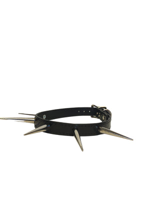 ( Unisex ) Stacy Cone Spikes Vegan Patent Leather Choker