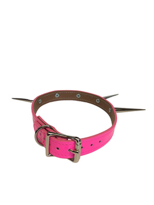 ( Unisex ) Stacy Cone Spikes Vegan Patent Leather Choker