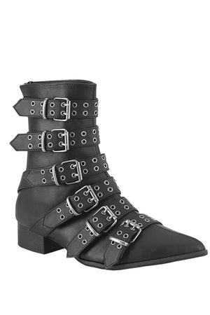 Demonia Cult - Warlock-70 Men's Vegan Leather Winklepicker