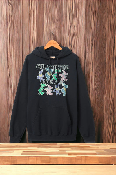 Grateful dead black discount hoodie