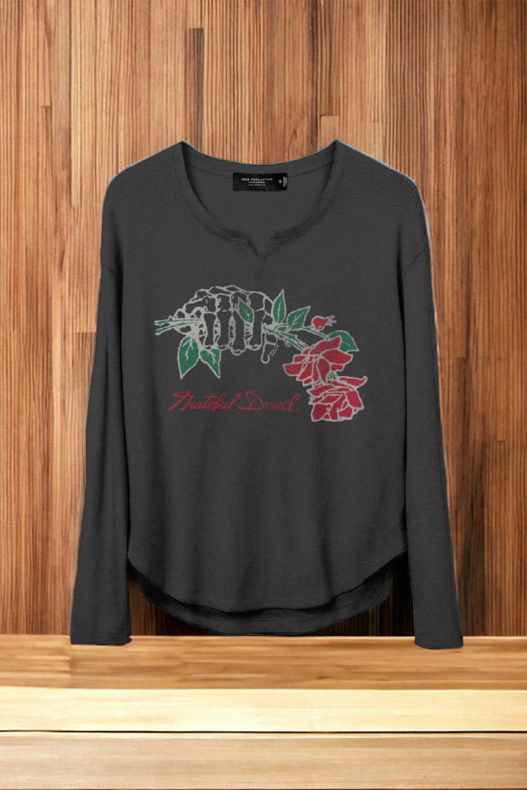 Junk Food Clothing - Grateful Dead Hand With Roses Thermal Top