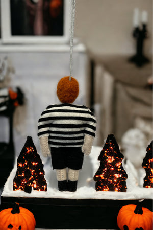 Pugsley Addams Felt Ornament