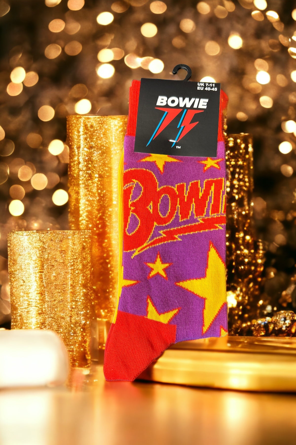(Unisex) David Bowie - STARS INFILL Patterned Socks