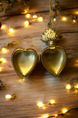 Sacred Metal Heart Locket Ornament