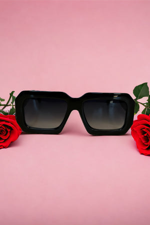 Courtney Geo Retro Chunky Frame Sunglasses