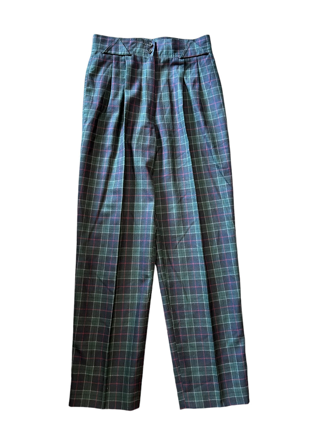 Vintage - Mario Borsato - Triangle Belt Loops Plaid Men's Pants